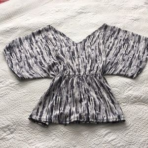 Verticals Black & White Striped Blouse